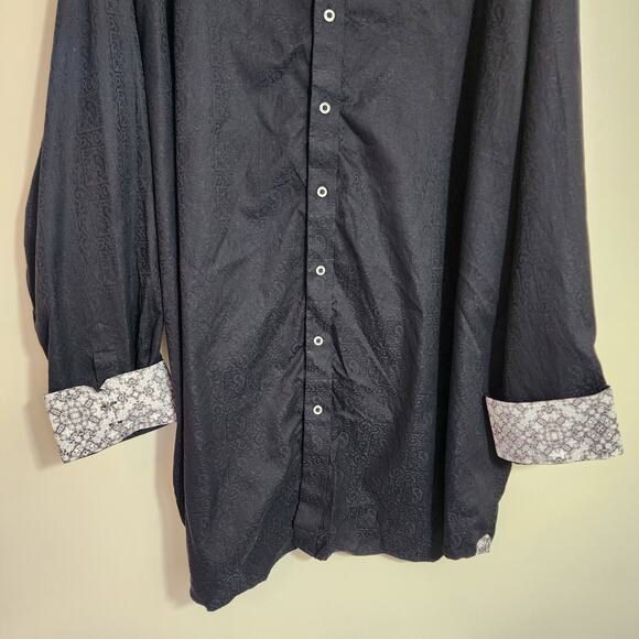 Robert Graham flip cuff paisley print button front long sleeve shirt men sz 4XL - Picture 6 of 13